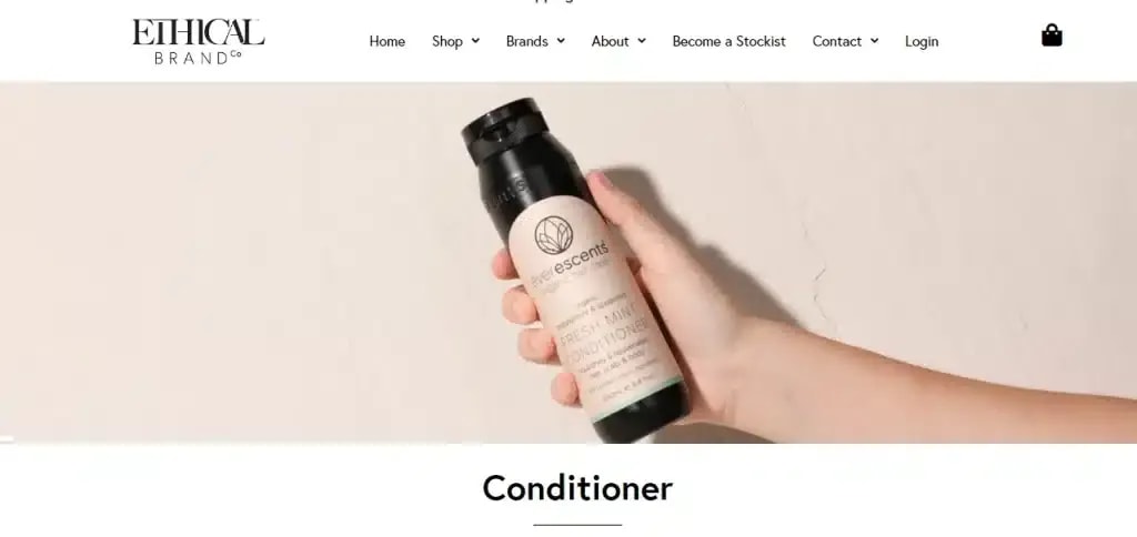 Ethical Beauty website product page